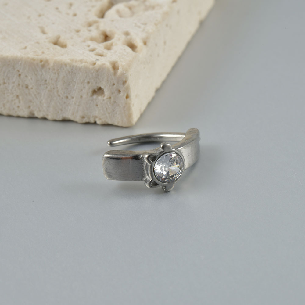 跨境不锈钢弧形肚脐钉 花朵马眼耳骨钉 圆形猫咪锆石弯杆肚脐扣详情16