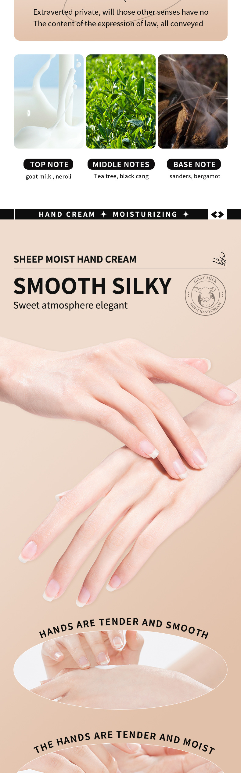 All-english milk hand cream SADOER, goat milk, snail horse oil, hydrating and moisturizing, cross-border export wholesale pic 12