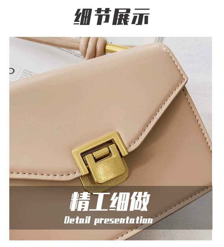 Spring and Summer new trendy and elegant bag for women, 2021 Instagram fashion single-shoulder crossbody bag, fresh solid color small square bag pic 2