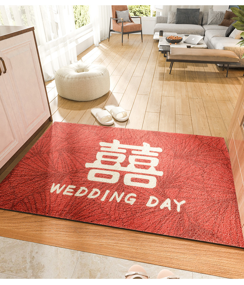 Estera de entrada China estera de piso estera de entrada doméstica estera de suelo alfombra resistente al desgaste antideslizante pvc red mat pic 14