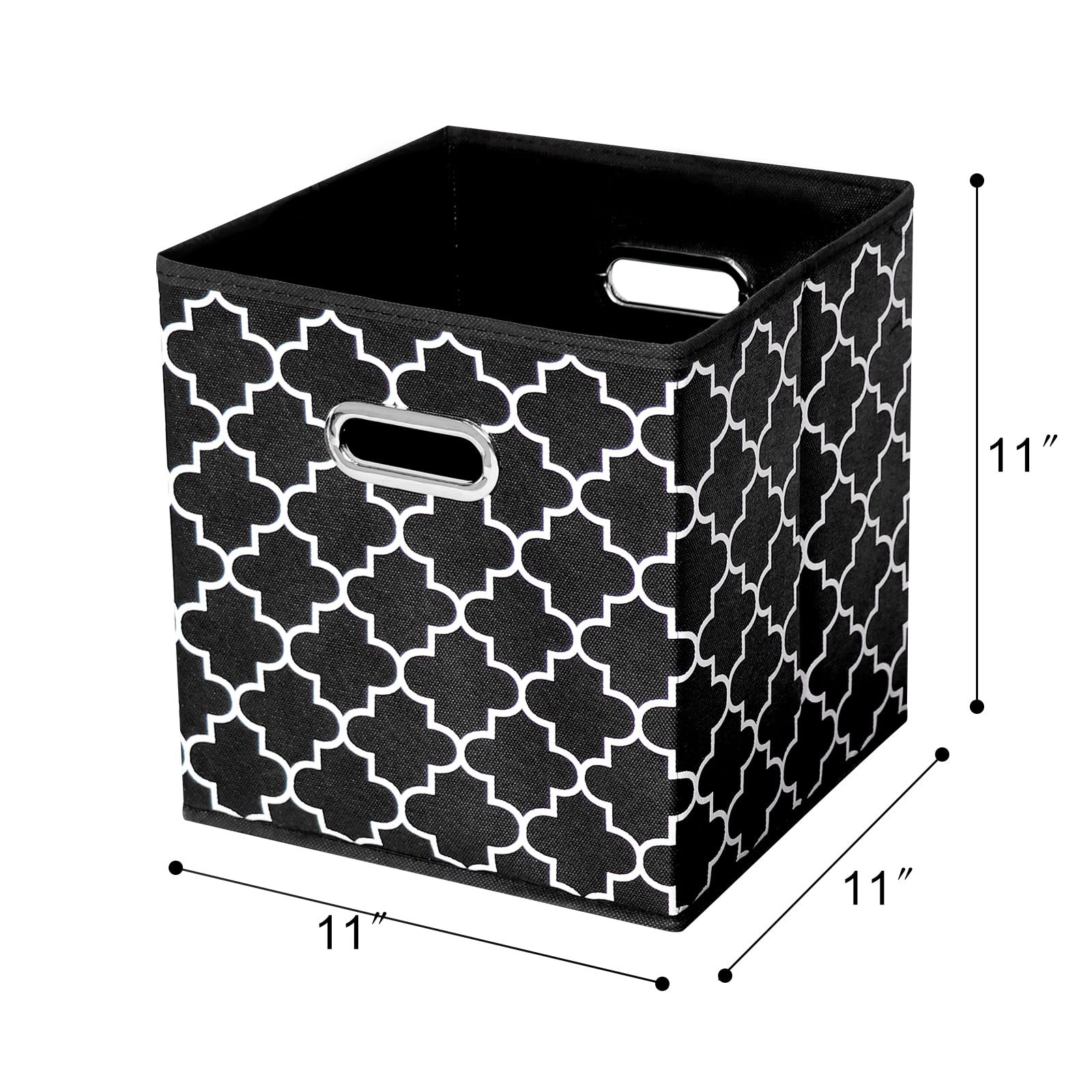 无盖金属扣方形储物箱亚马逊可折叠布艺置物筐玩具衣物整理收纳箱详情3