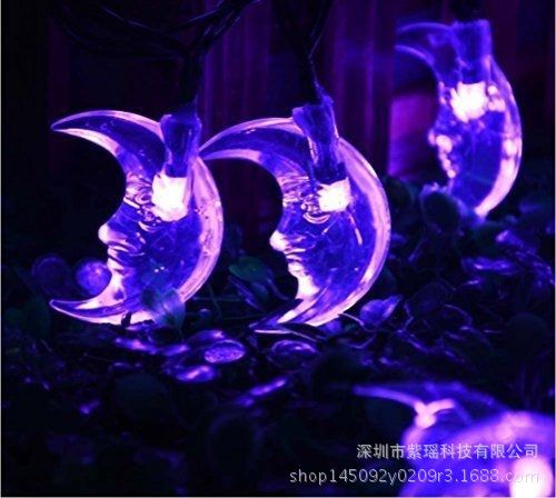 30LED solar light string, Moon Elder light string, rainproof outdoor Christmas landscape courtyard colorful lights pic 3