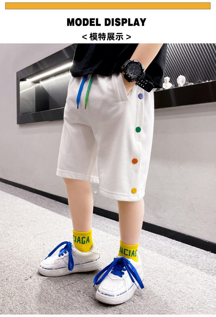 The 2022 new summer loose and stylish cotton capri shorts for boys are a trend of casual summer pants for middle-aged children pic 78