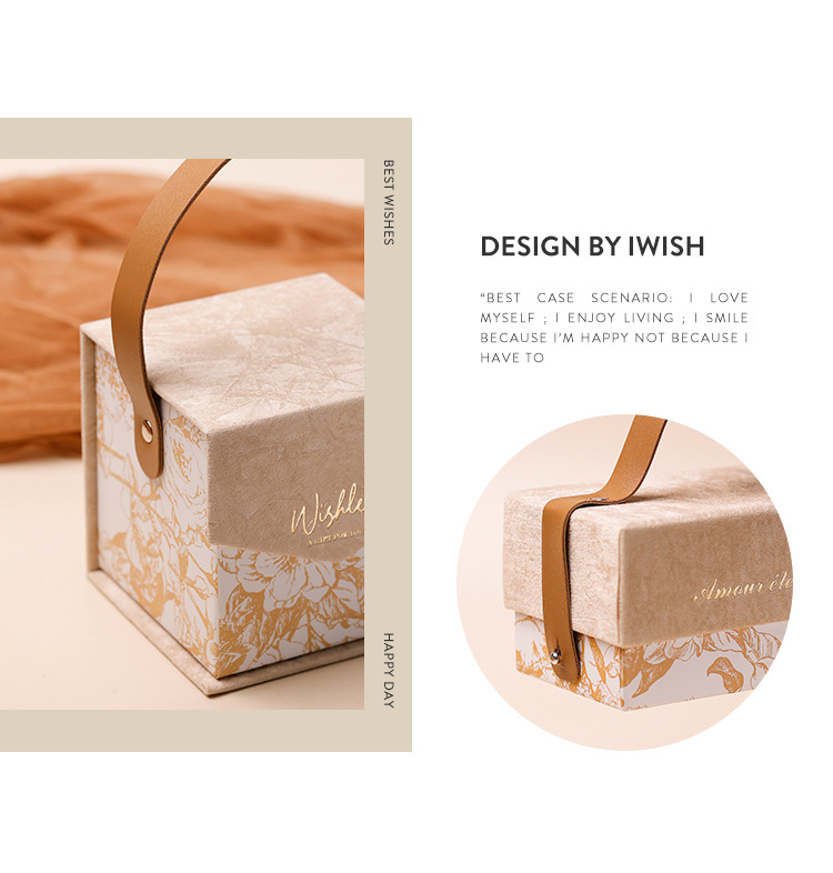 Wholesale hand-held souvenir gift boxes, wedding candy boxes, wedding Instagram Mid-Autumn Festival gift boxes, empty boxes, velvet gift boxes pic 23