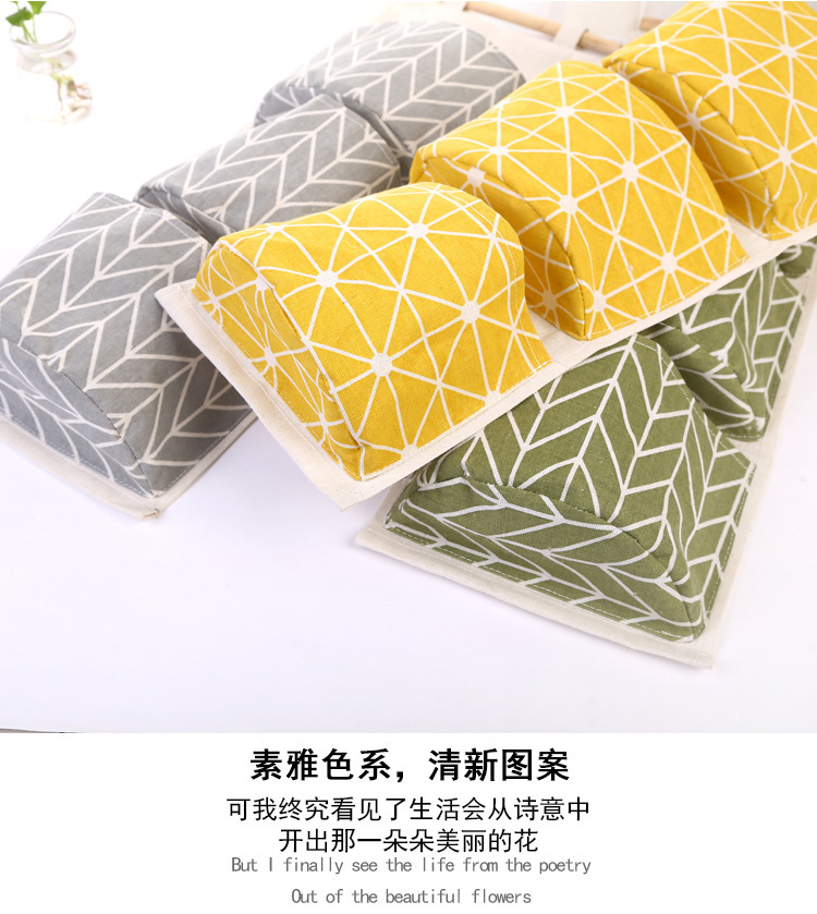 棉麻防水收纳挂袋悬挂式多层挂兜布艺门后杂物储物袋收纳袋详情11