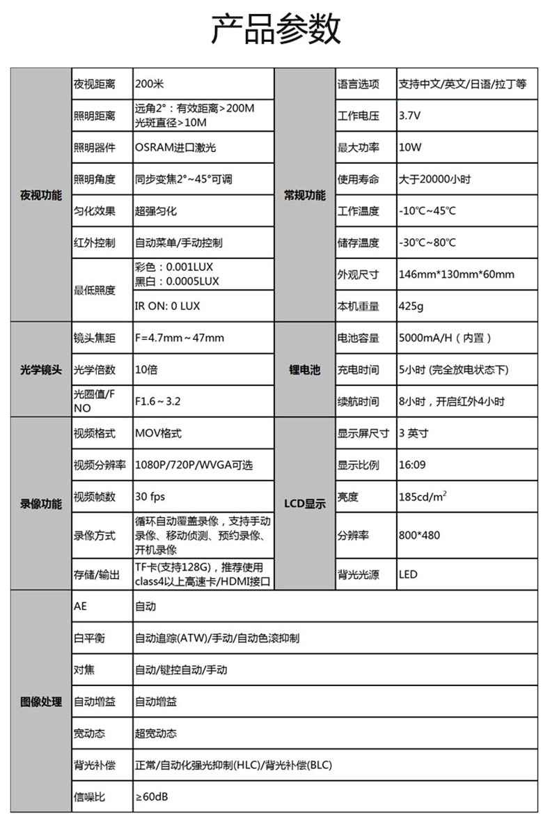 The new JG-D6860 digital night vision device from Liberty Tiger features laser multi-language real-time sharing of images and supports both photo and video recording pic 9