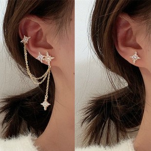 Zircon leaf earrings, long and elegant, versatile earrings S925, exquisite earrings design sense, beautiful stud earrings for women B460 pic 8