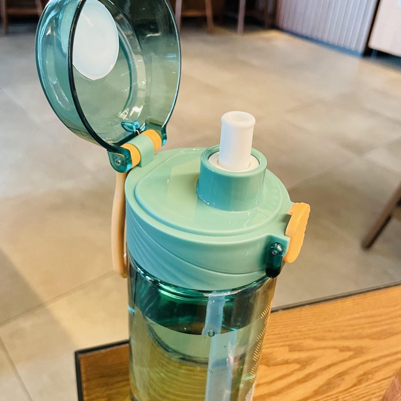 新款户外运动水杯塑料女生高颜值随身杯子防摔小学生直饮杯弹跳杯详情8