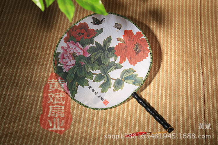 扇子批发 古典小号圆形宫扇团扇 舞蹈扇 婚庆摄影道具扇详情6