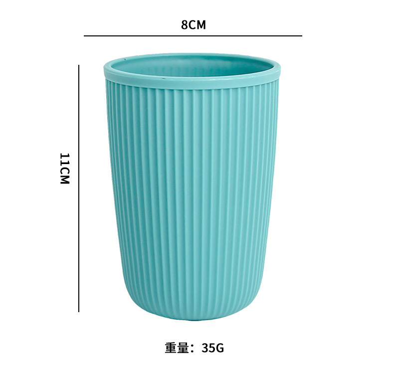 Taza de grano vertical pp de trigo alto nivel de apariencia tazas de agua caseras engrosadas tazas de plástico ecológicas tazas de enjuague simples tazas de tocador al por mayor pic 9