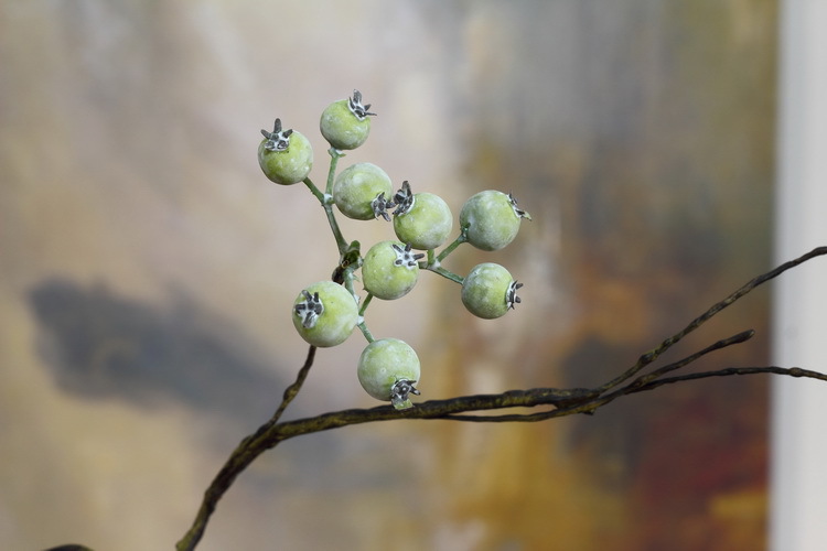 Dongli offers wholesale of grayish-white artificial berries with one-piece consignment, Chinese Zen-inspired ceramic vases for decoration and display, artificial flowers, wild fruits, and horse mulberry fruits pic 20