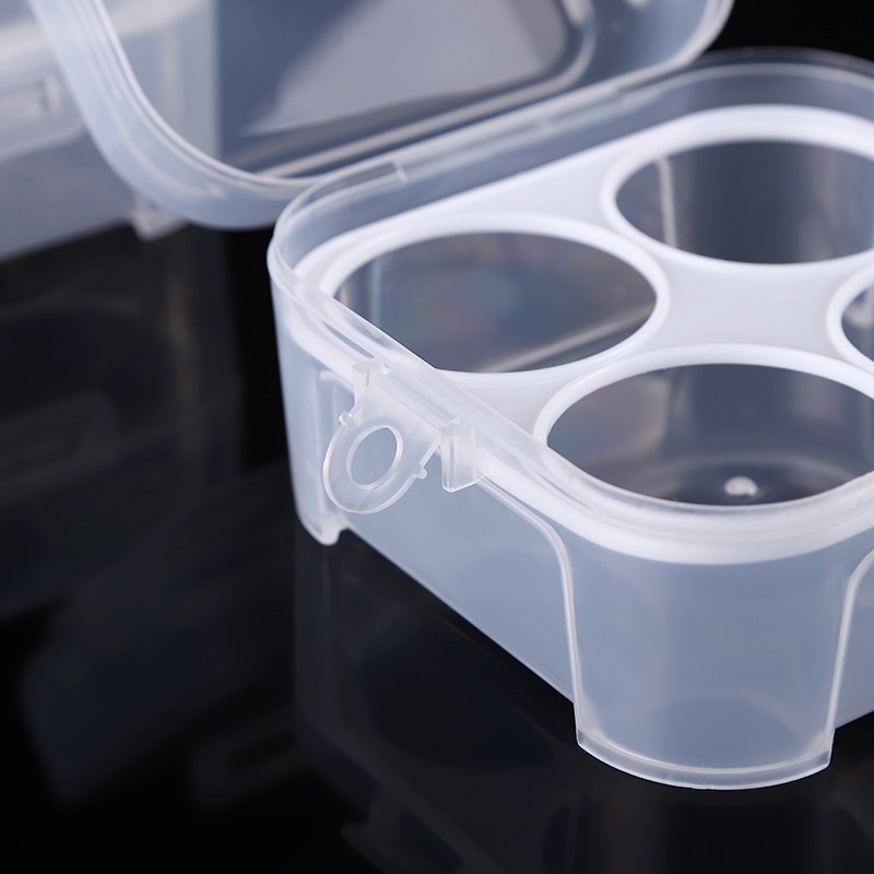 塑料盒 4个装美妆蛋盒 美妆蛋收纳盒 四格粉扑包装盒 粉扑鸡蛋盒详情7