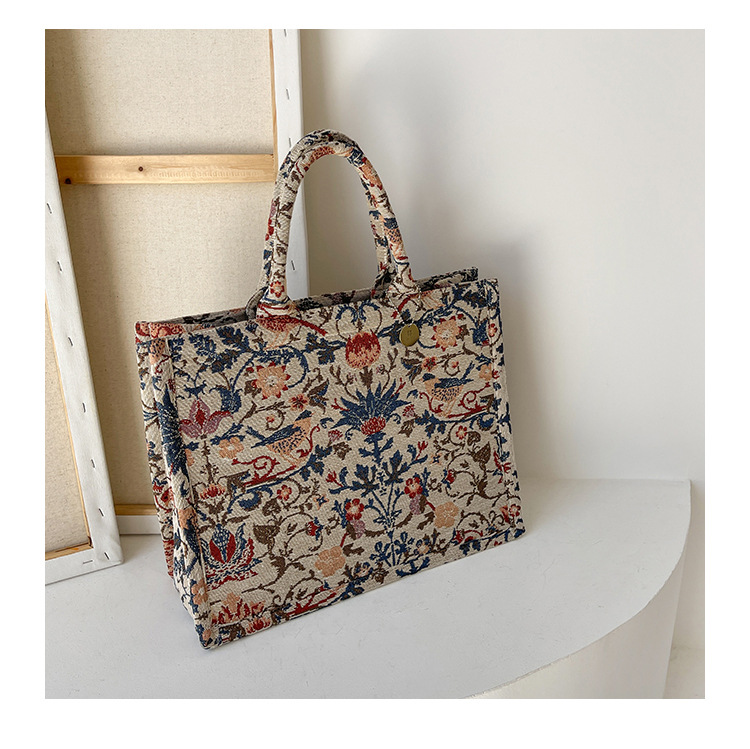 秋冬大包大容量单肩包包女2022新款个性绣花手拎包小众时尚托特包详情23