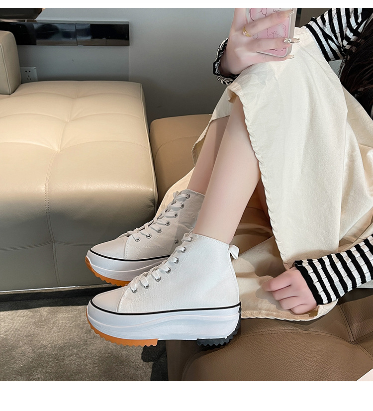 外贸大码女士高帮帆布鞋2023新款运动休闲单鞋百搭厚底透气小白鞋详情14