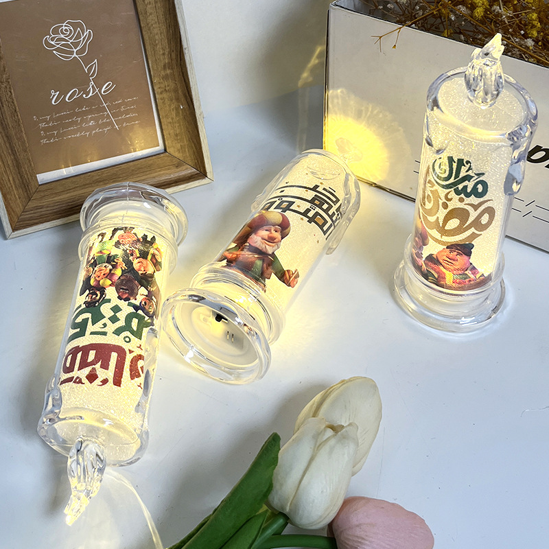 透明水晶蜡烛led电子蜡烛灯生日婚庆派对装饰家居ins摆件烛台夜灯详情5
