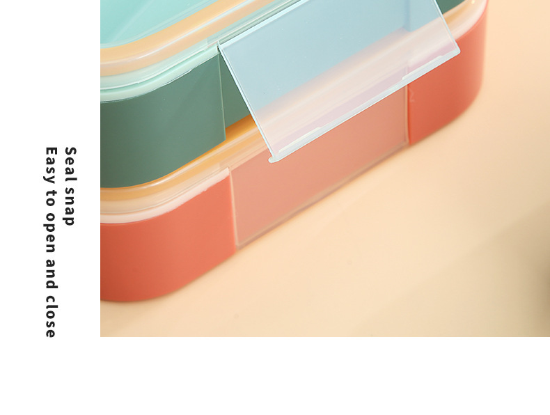 INS风塑料饭盒食品级可微波 学生带饭午餐盒上班族食堂便当保鲜盒详情10