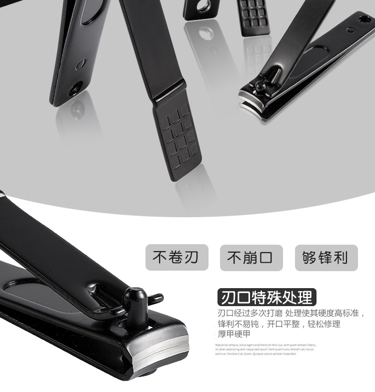 Stainless steel nail clippers, black nail clippers set, 18-piece nail clippers set, nail art tool set, beauty set pic 30