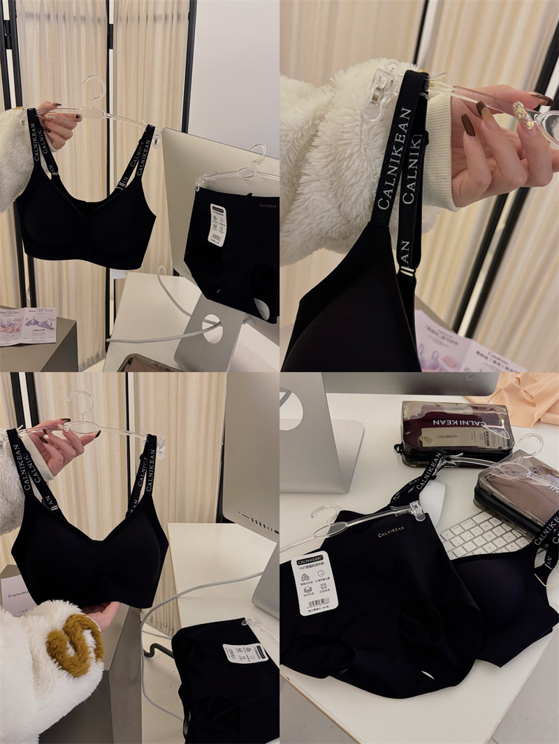 维密同款 软支撑内衣女大胸显小胸聚拢提拉防下垂收副乳文胸套装详情21