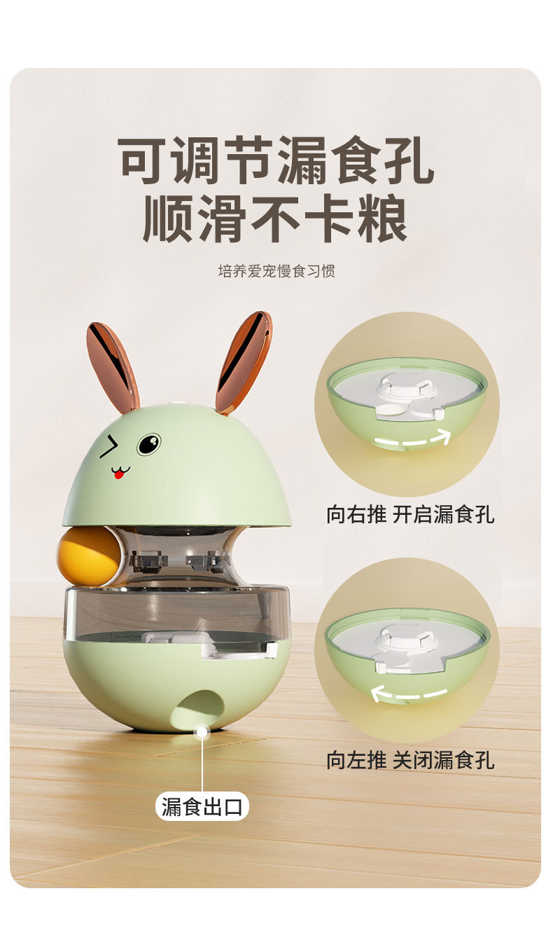 跨境新款宠物不倒翁玩具小兔漏食球逗猫玩具猫咪益智自嗨宠物用品详情5