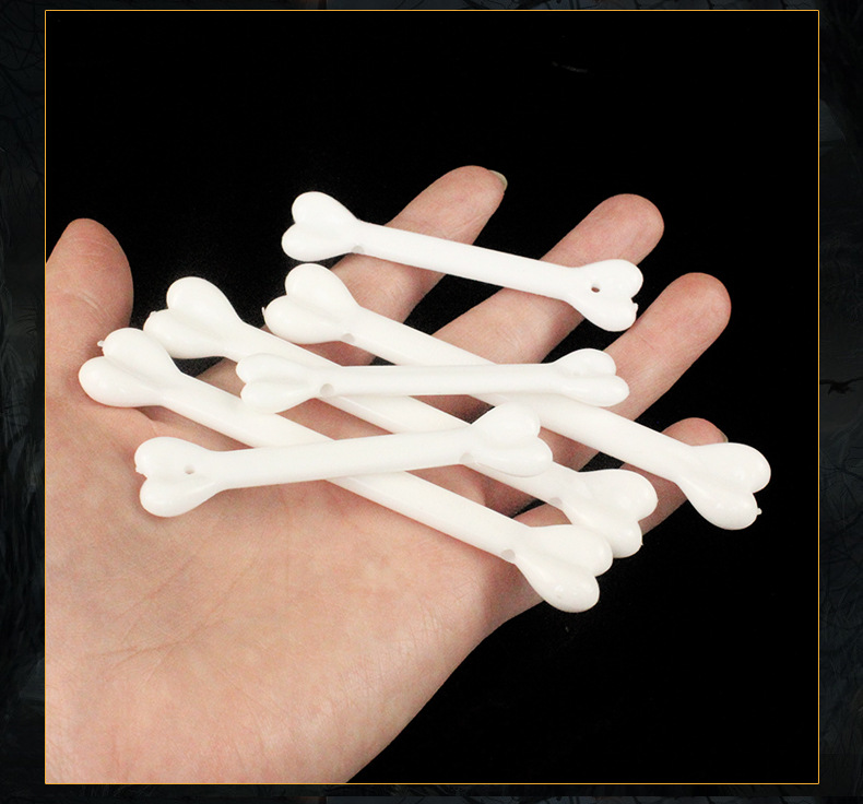 Factory direct supply of Halloween small bones necklace accessories and props, Indian savage small bones, loose small bones pic 7