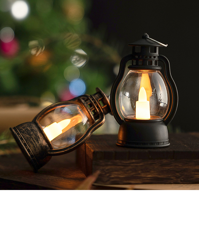Creative retro horse lanterns, kerosene lamps, hand-held lanterns, props, bar Christmas candles, festive candles, atmosphere, night lights pic 8