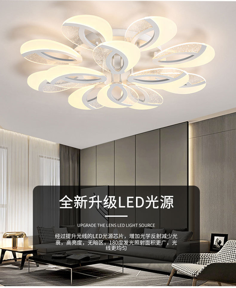 Lámpara de techo slim flor perfilada led luminaria iluminación moderna y minimalista acrílico sala de estar dormitorio techo luz pic 6
