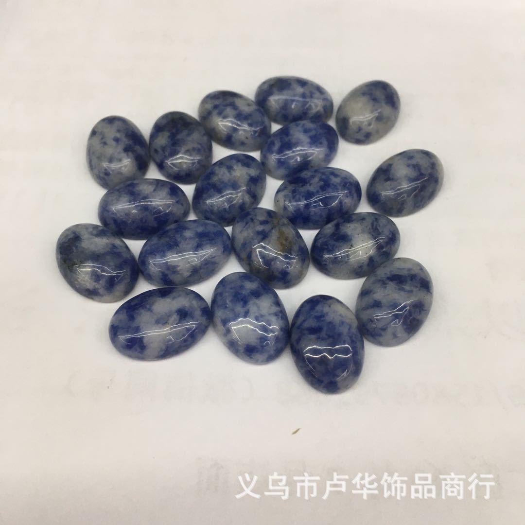 The manufacturer is selling a new type of white dot LAN Dan shaped ring face, European and American fashionable crystal bare stone gemstone handicrafts wholesale pic 1
