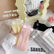 女中筒袜春夏袜子女堆堆袜纯棉条纹袜学院风拉拉袜长筒袜白色袜女详情23