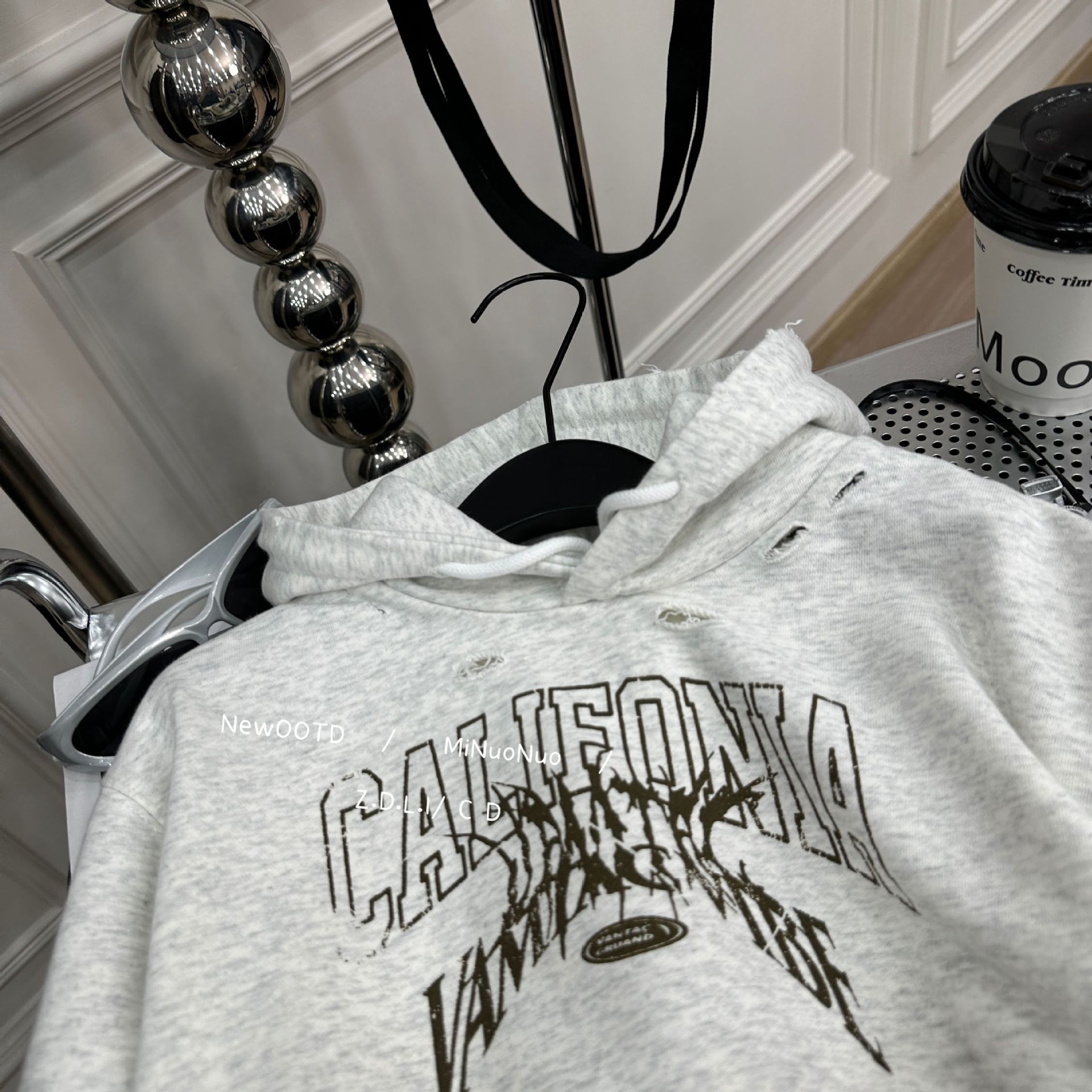 Otoño 2024 nuevo hombre moda moda moda cool broche holgado hoodies mid kids deportes casual tops pic 5