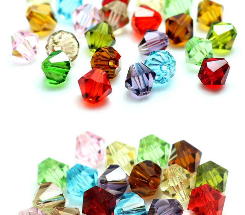 Wholesale of diy materials for diamond-shaped two-ended pointed beads, 2-8MM crystal loose beads, and wholesale of crystal glass beads pic 6