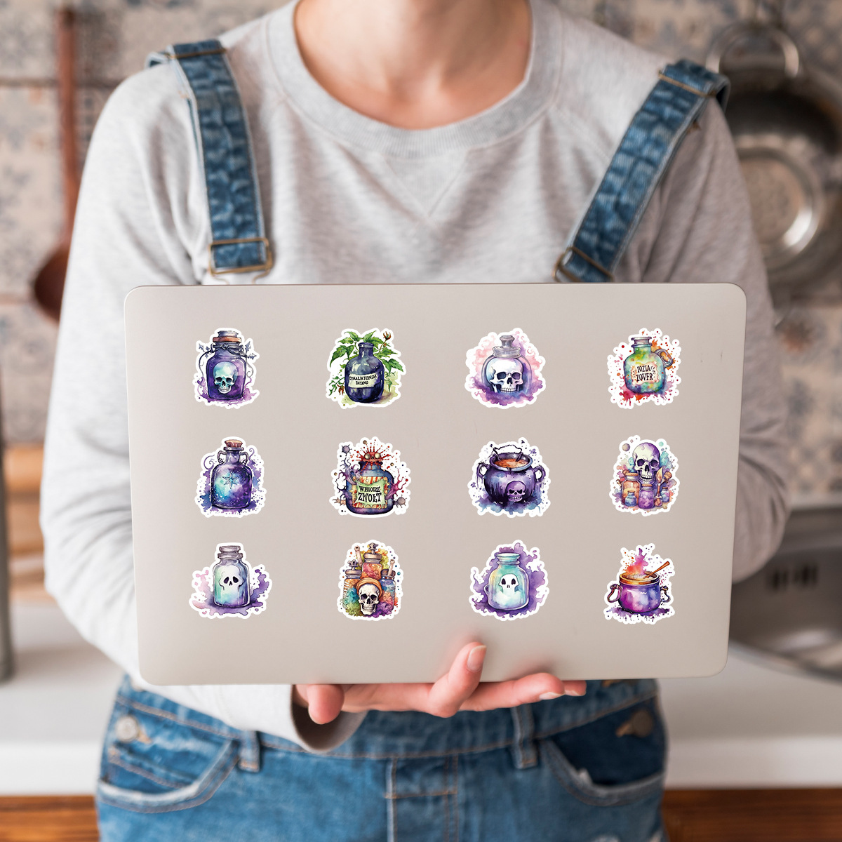 跨境50张神奇魔法药水涂鸦贴纸水杯手机防水装饰贴纸创意文具贴纸详情9