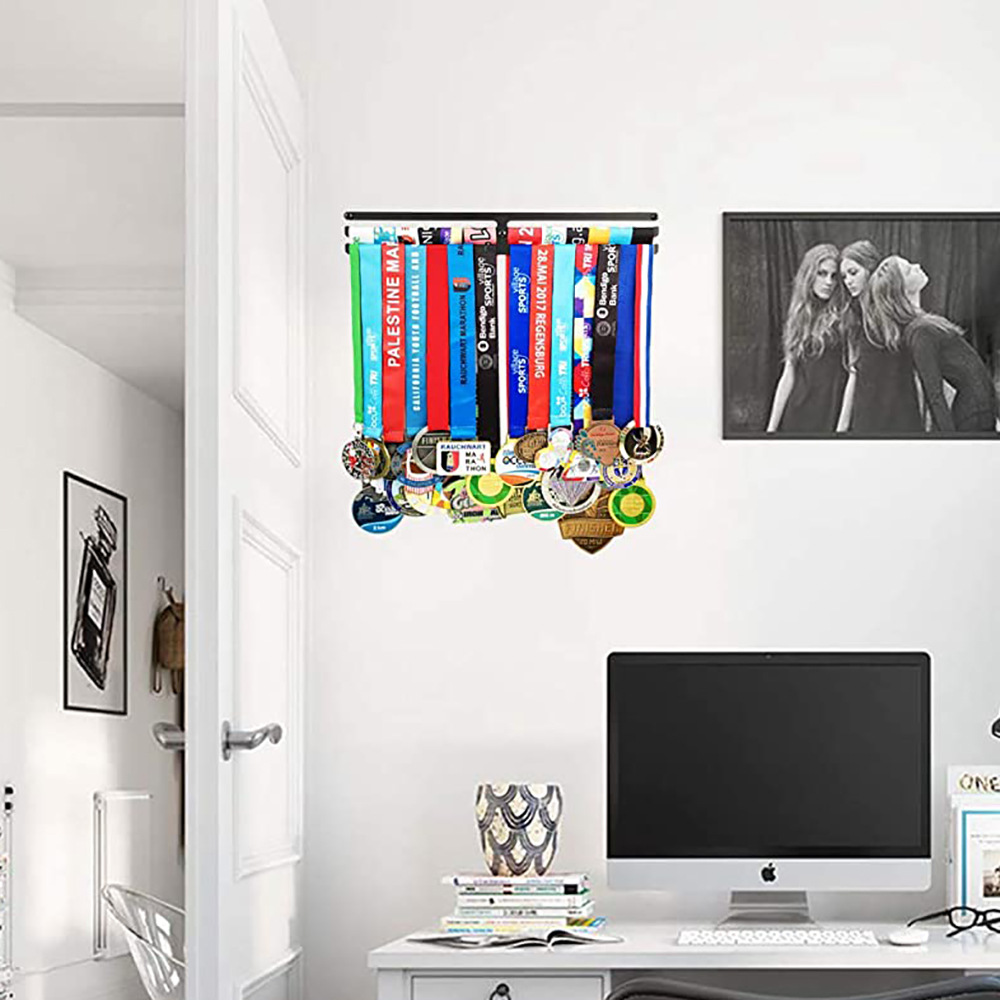 跨境爆款金属奖牌收纳架家居美式墙壁奖牌展示架壁挂形状墙面装饰详情10