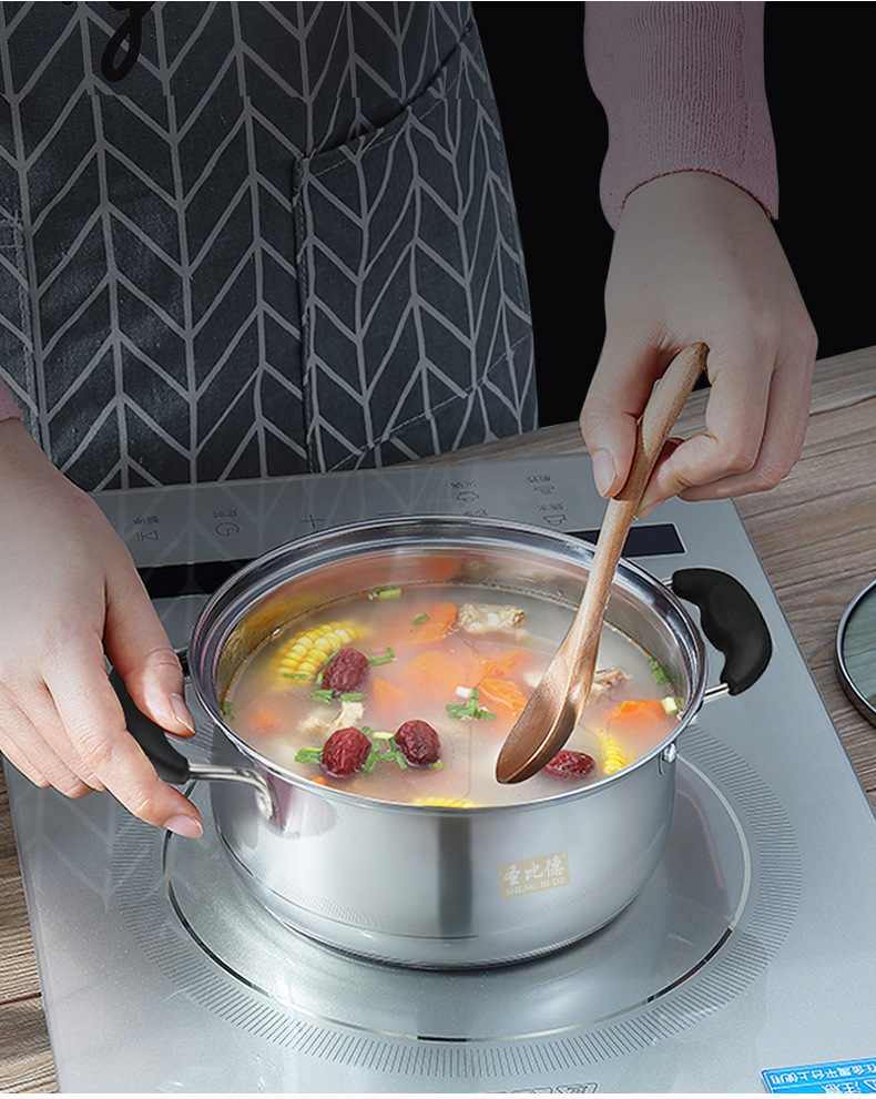 Factory direct sales of Shengbide stainless steel three-piece pot set, gift pot set, practical gift pot, stainless steel pot pic 18