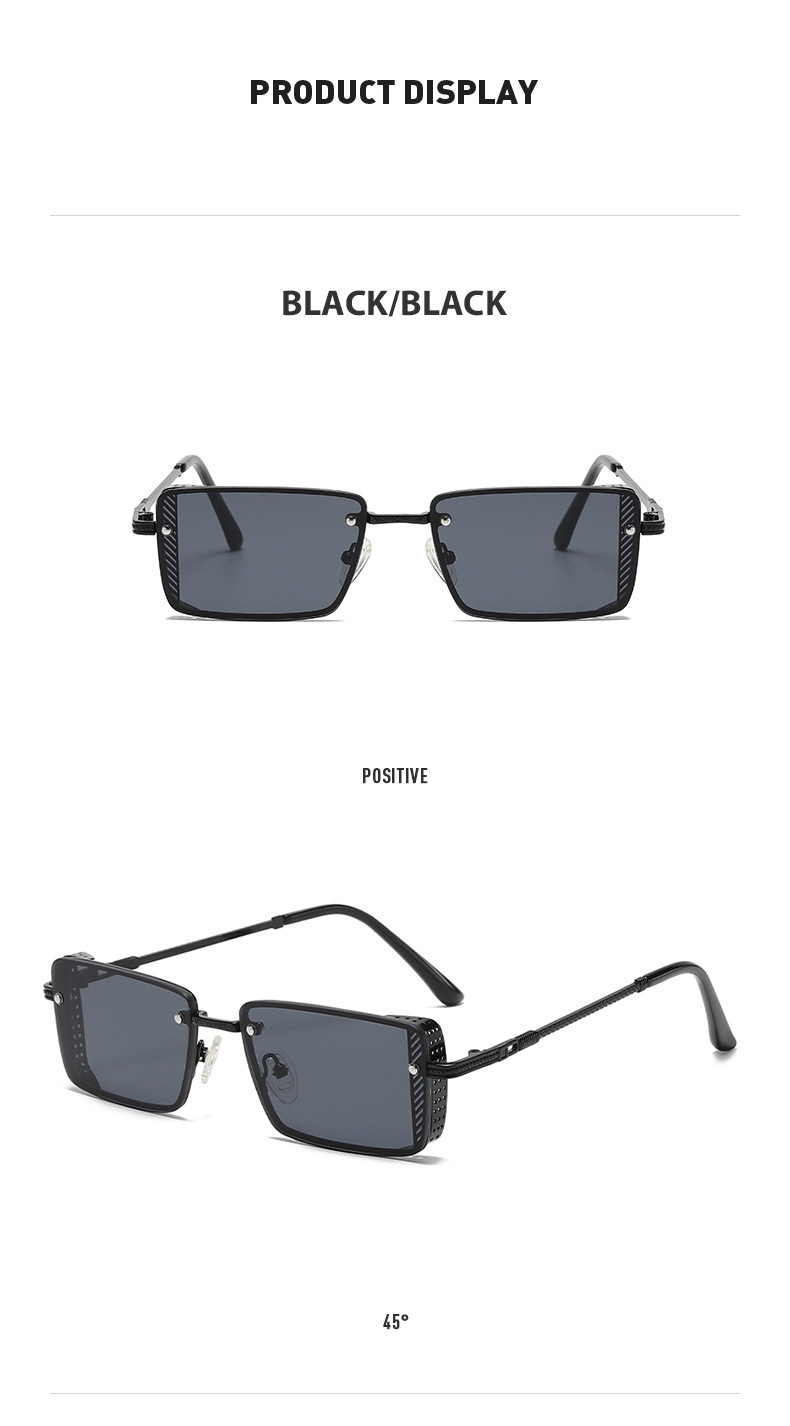 新款摩登太阳镜男女个性小方框跨境韩版海洋片眼镜街拍嘻哈墨镜详情10