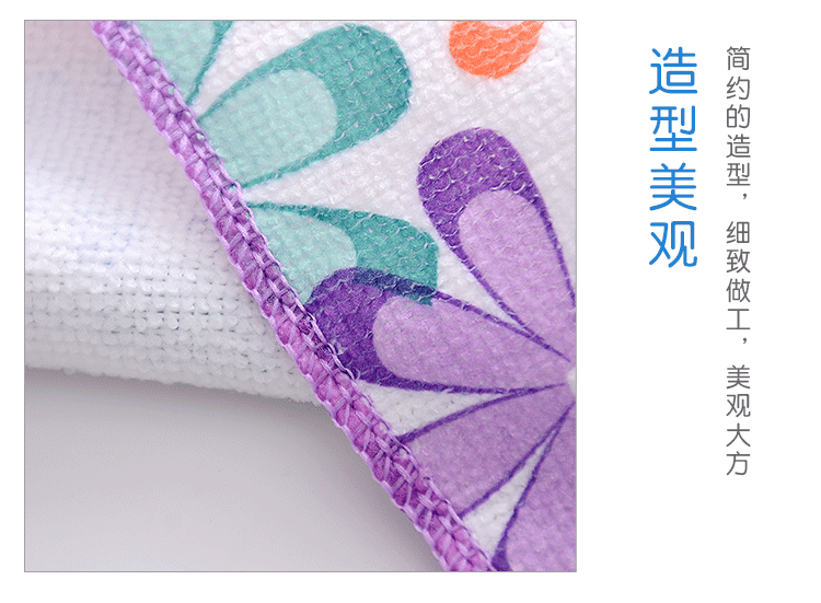 Wholesale of custom-made warp knitted fiber printed square towels 30*30 multi-functional absorbent cleaning thickened cloths pic 6