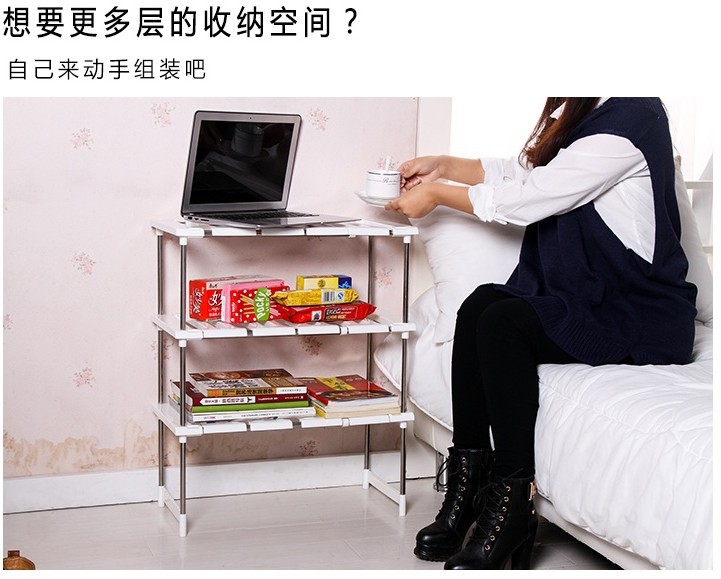 厨房下水槽置物架可伸缩不锈钢管落地式橱柜收纳整理双层储物架子详情24