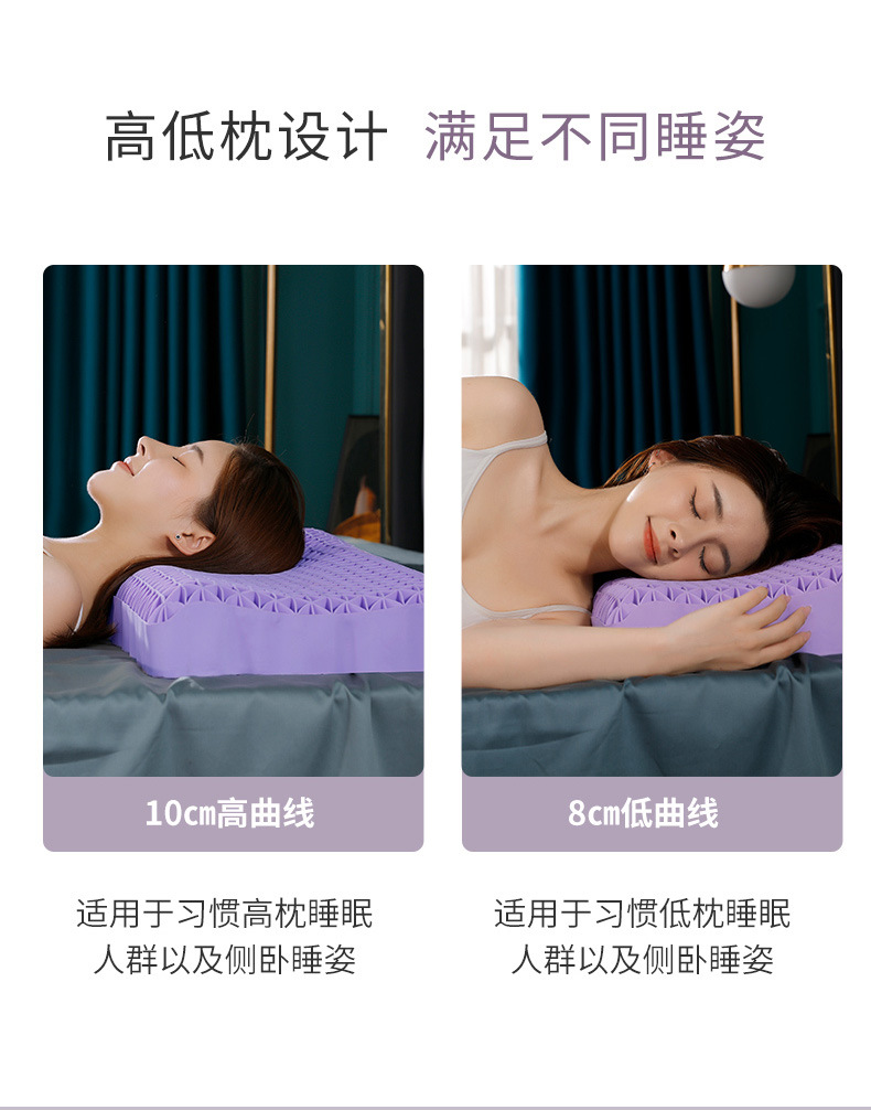 The non-pressure TPE pectin adult cervical spine protection pillow is skin-friendly, breathable, cool and washable pic 10