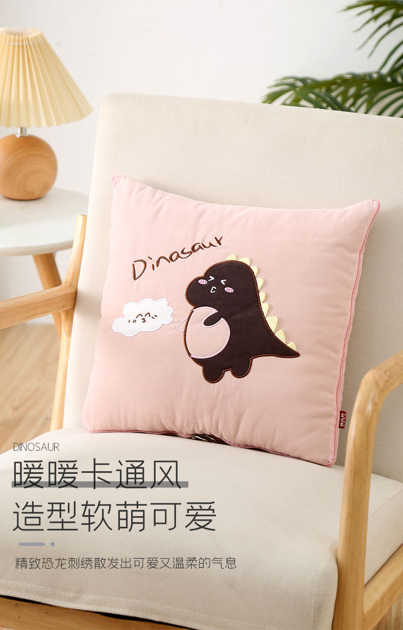 Wholesale of cartoon quilted throw pillows, Kanglewu air-conditioned throw pillows and quilts, two-in-one car throw blankets pic 19