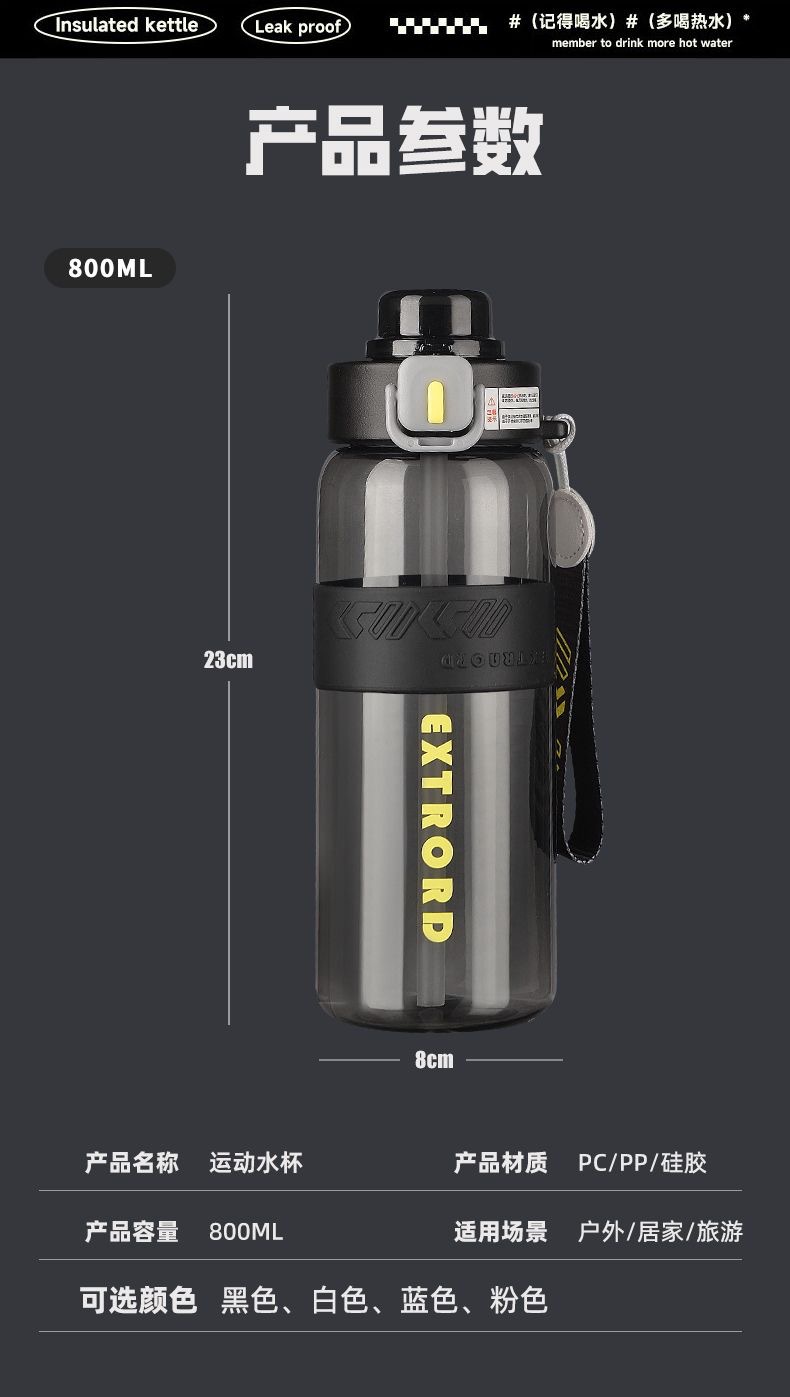 2025 Large-capacity fitness sports water cup, light luxury and high-end plastic straw cup, outdoor portable plastic cup customization pic 21