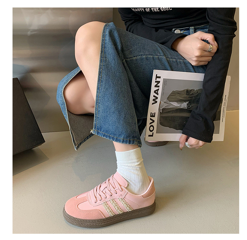 银色圆头德训鞋女款2024年秋季新款复古阿甘鞋软底轻便运动休闲鞋详情22