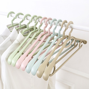 Wholesale of seamless plastic clothes hangers, adult shoulder protection clothes, wide shoulder multi-functional clothes drying racks for dormitories, thickened and connected hanging racks pic 4