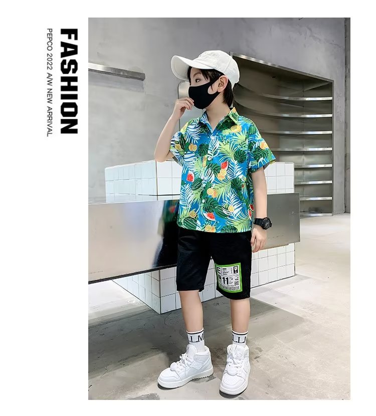 童装男童短袖衬衫儿童春夏装花衬衣2023新款宝宝夏装洋气上衣潮详情15