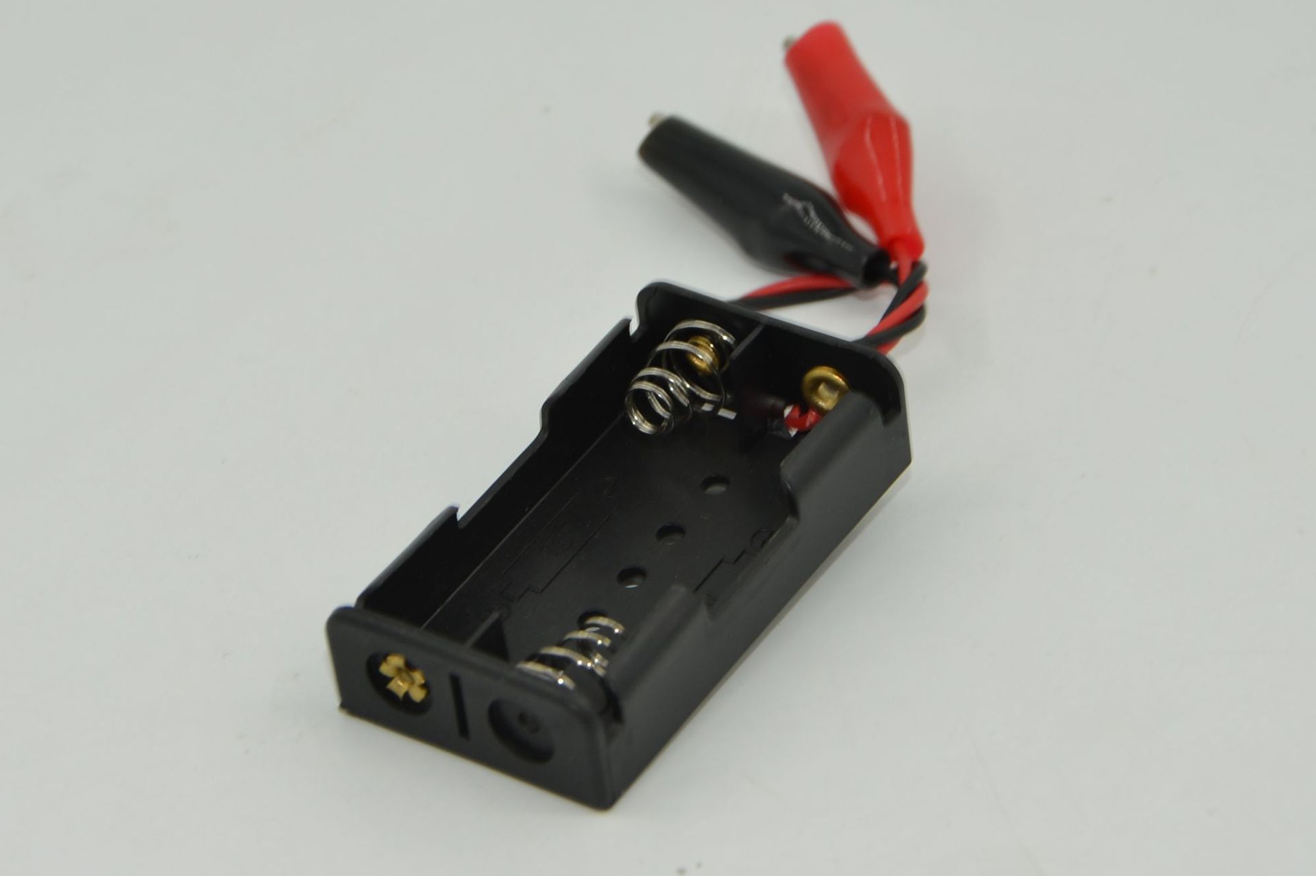 Battery box No. 5 AA black double-cell battery box with alligator clip wire half-peeled 3V battery box sent by the manufacturer pic 6