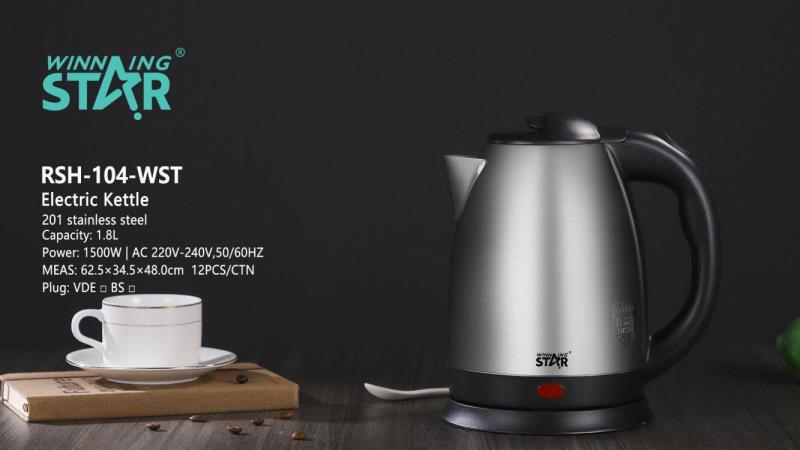 winning star cross-border exclusive stock 1.8L stainless steel electric kettle and kettle for household small appliances pic 2