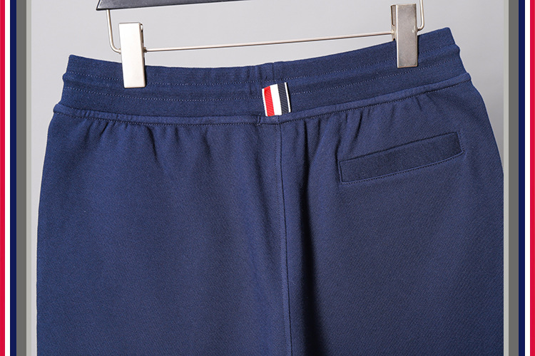TB teñido teñido cuatro barras rayas moda hombre verano moda pantalones de algodón moda marca pantalones medios pantalones deportivos pantalones casuales hombres pic 74