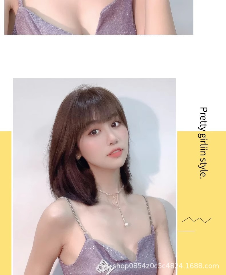 Wig for women, long straight hair, full head cover style, real hair strands, real hair, collarbone, full real, natural, round face, wavy, in stock pic 18
