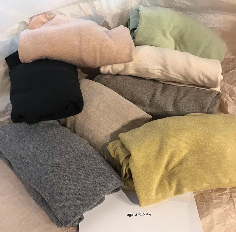 Gentle to the core ~ Soft and fluffy cashmere texture, round-neck basic long-sleeved T-shirt base layer wholesale consignment pic 9