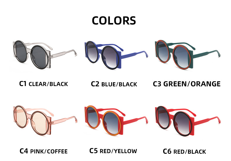 两个圈 个性时尚太阳眼镜欧美穿搭街拍节日派对墨镜T1068详情17