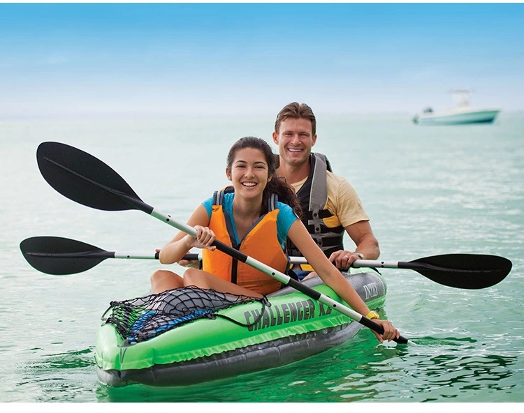 intex 68306 Double Inflatable Boat Challenger Two-person Boat Group Rubber Kayak Assault Rescue Drift Boat pic 8