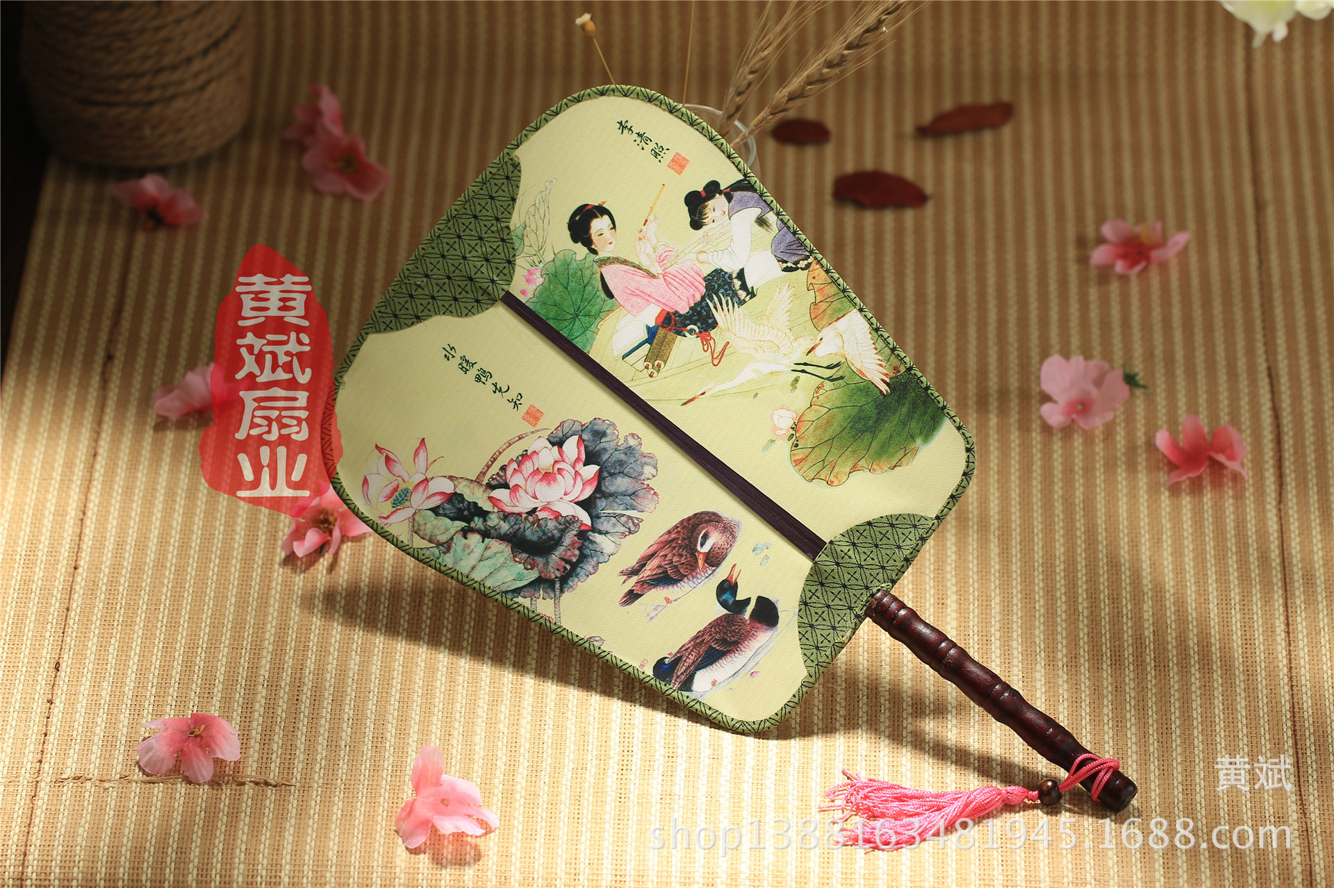 古典宫扇*古典舞蹈扇子*高级双面真丝宫扇*红楼梦*团扇*工艺扇详情4